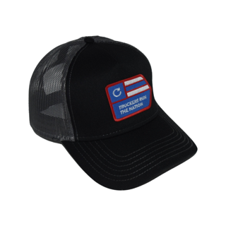 Truckers Run The Nation 5 Panel patch Blk/Blk/Ch.Gry hat