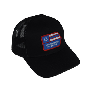 Truckers Run The Nation 5 Panel patch Blk/Blk/Blk hat